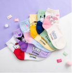 Kids Socks - Sanrio Colored Heel Crew Socks - Korea - Image 6