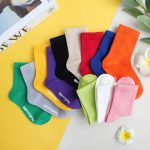 Kids socks - Plain Crew Cut Socks - Korea - Image 12
