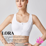 Ayura Sportswear: Lora Zip-front Sports Bra